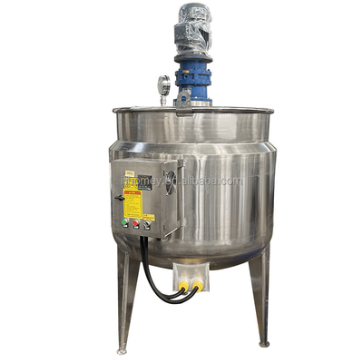 Chemical Cosmetic High Shear Stainless Steel Liquid Chemical Heated Jacket Acid Resistant Mixing Tank With Agitator